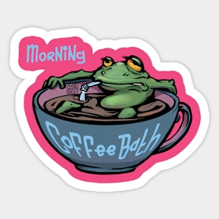 morning coffeebath Sticker